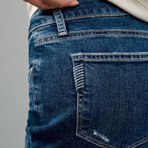 NWT Paige Denim Brigitte H/R Slim Boyfriend Jeans SZ 27 Blaine Destructed Z576 - Picture 3 of 5